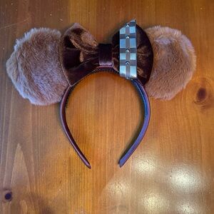 Brown Furry Headband with Bow